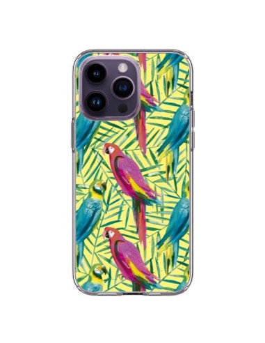 Cover iPhone 14 Pro Max Pappagalli Tropicali Multicolore - Ninola Design