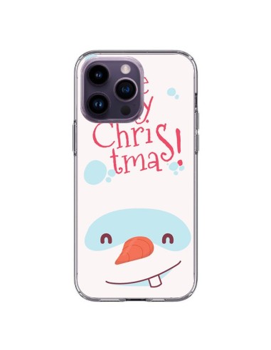 Coque iPhone 14 Pro Max Bonhomme de Neige Merry Christmas Noël - Nico