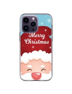 Coque iPhone 14 Pro Max Bonnet du Père Noël Merry...