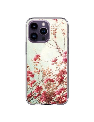 Coque iPhone 14 Pro Max Fleur Vintage Rose - Nico