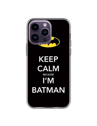 Coque iPhone 14 Pro Max Keep Calm because I'm Batman - Nico