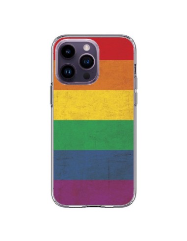Coque iPhone 14 Pro Max Drapeau Arc En Ciel Gay - Nico