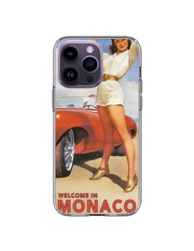 Coque iPhone 14 Pro Max Welcome to Monaco Vintage Pin Up - Nico