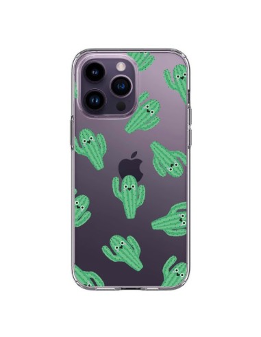 Cover iPhone 14 Pro Max Cactus Smiley Trasparente - Nico