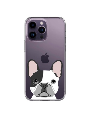 Cover iPhone 14 Pro Max Bulldog Francese Cane Trasparente - Pet Friendly