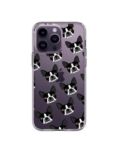 Coque iPhone 14 Pro Max Chiens Boston Terrier Transparente - Pet Friendly