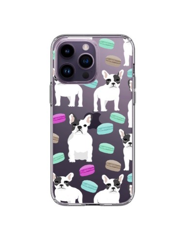 iPhone 14 Pro Max Case Dog Bulldog Macarons Clear - Pet Friendly