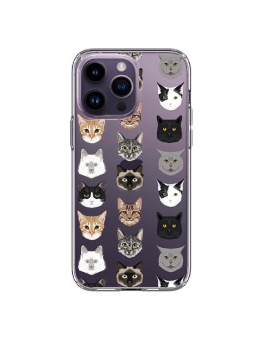 Coque iPhone 14 Pro Max Chats Transparente - Pet Friendly