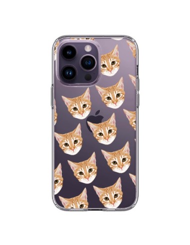 Cover iPhone 14 Pro Max Gatto Beige Trasparente - Pet Friendly