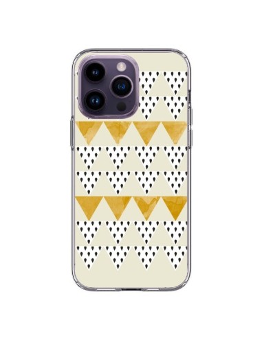 Coque iPhone 14 Pro Max Triangles Or Garland Gold - Pura Vida