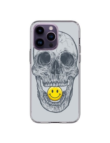 Coque iPhone 14 Pro Max Smiley Face Tête de Mort - Rachel Caldwell