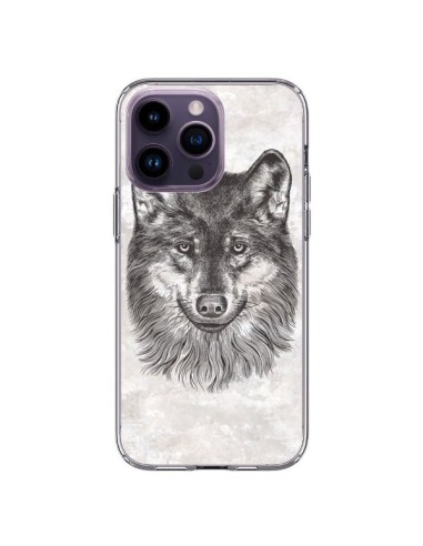 Coque iPhone 14 Pro Max Loup Gris - Rachel Caldwell