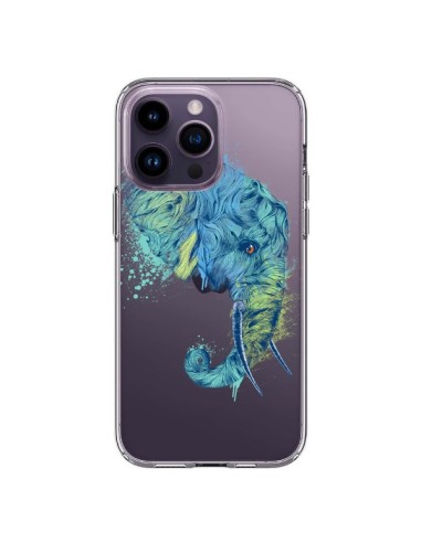 Coque iPhone 14 Pro Max Elephant Elefant Transparente - Rachel Caldwell