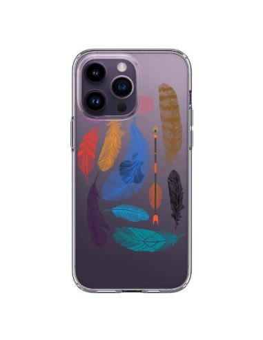 Coque iPhone 14 Pro Max Plume Feather Couleur Transparente - Rachel Caldwell
