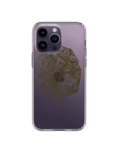 Coque iPhone 14 Pro Max Buffalo Bison Transparente - Rachel Caldwell