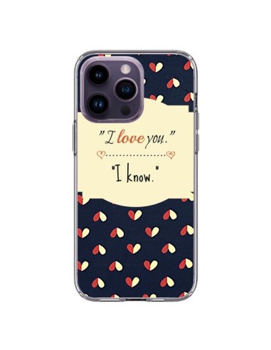 Coque iPhone 14 Pro Max I love you - R Delean