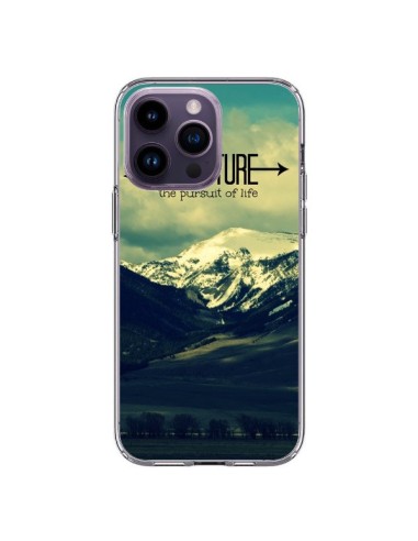 Coque iPhone 14 Pro Max Adventure the pursuit of life Montagnes Ski Paysage - R Delean