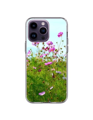 Coque iPhone 14 Pro Max Fleurs Roses Champ - R Delean