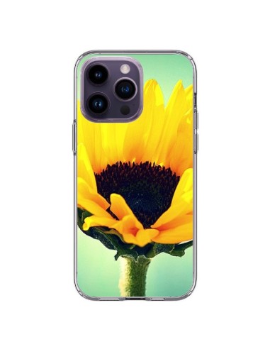Coque iPhone 14 Pro Max Tournesol Zoom Fleur - R Delean