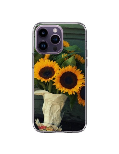 Coque iPhone 14 Pro Max Tournesol Bouquet Fleur - R Delean