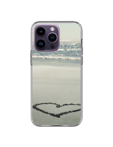 Coque iPhone 14 Pro Max Coeoeur Plage Beach Mer Sea Love Sable Sand - R Delean