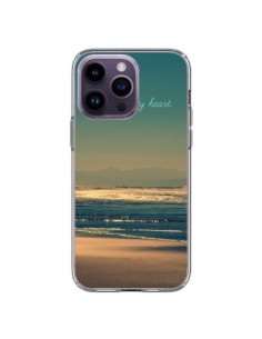 Coque iPhone 14 Pro Max Be still my heart Mer Sable Beach...