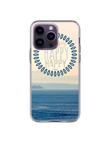 Coque iPhone 14 Pro Max Happy Day Mer Ocean Sable Plage Paysage - R Delean