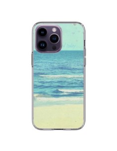Coque iPhone 14 Pro Max Life good day Mer Ocean Sable...