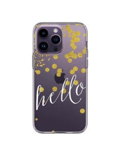 Cover iPhone 14 Pro Max Hello Ciao Trasparente - Sylvia Cook