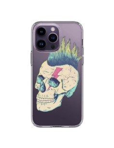 Cover iPhone 14 Pro Max Teschio Punk Trasparente - Victor...