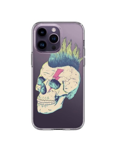 Coque iPhone 14 Pro Max Tête de Mort Crane Punk Transparente - Victor Vercesi