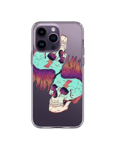 iPhone 14 Pro Max Case Skull Punk Double Clear - Victor Vercesi