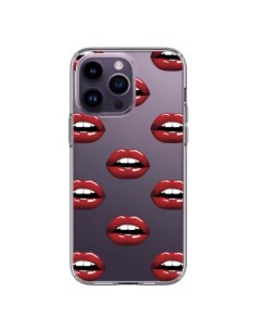 Coque iPhone 14 Pro Max Lèvres Rouges Lips Transparente -...