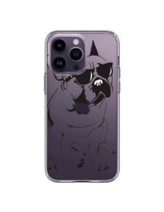 Coque iPhone 14 Pro Max Chien Bulldog Dog Transparente -...