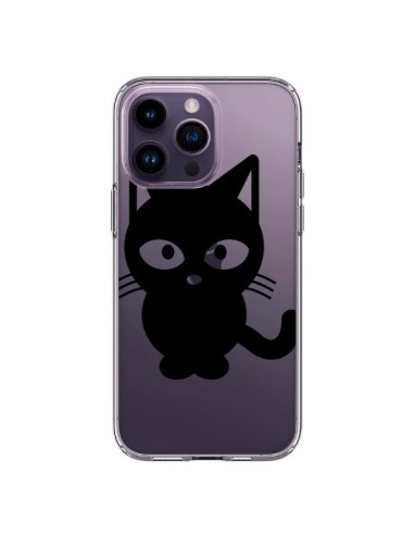 Coque iPhone 14 Pro Max Chat Noir Cat Transparente - Yohan B.