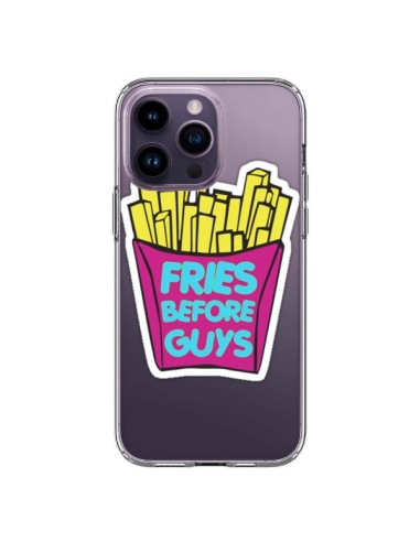 Cover iPhone 14 Pro Max Fries Before Guys Patatine Fritte Trasparente - Yohan B.