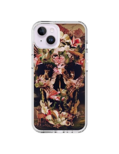 Coque iPhone 14 Plus Jungle Skull Tête de Mort - Ali Gulec