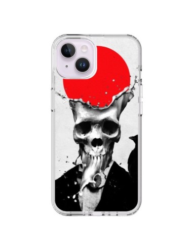 Coque iPhone 14 Plus Splash Skull Tête de Mort - Ali Gulec