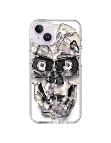 Coque iPhone 14 Plus Tape Skull K7 Tête de Mort - Ali Gulec