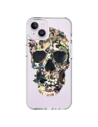 Coque iPhone 14 Plus Skull Vintage Tête de Mort Transparente - Ali Gulec