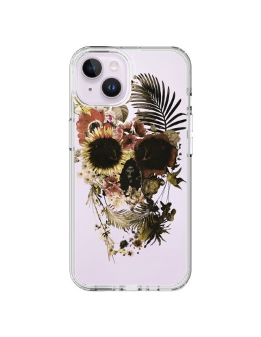 Coque iPhone 14 Plus Garden Skull Tête de Mort Transparente - Ali Gulec