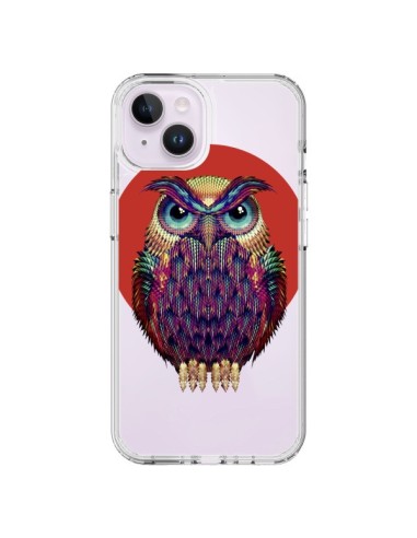 Coque iPhone 14 Plus Chouette Hibou Owl Transparente - Ali Gulec