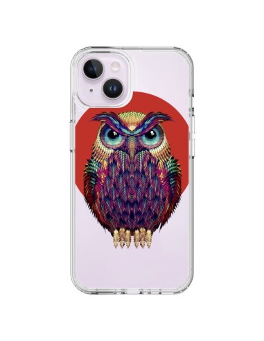 Cover iPhone 14 Plus Gufo Hibou Trasparente  - Ali Gulec