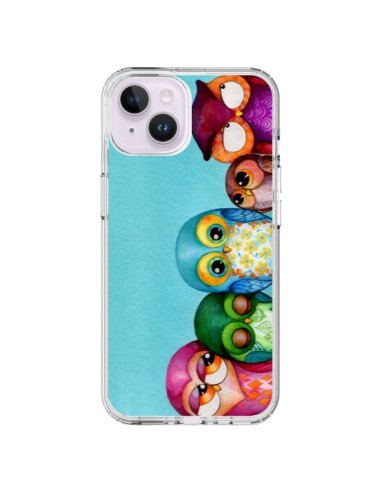 Coque iPhone 14 Plus Famille Chouettes - Annya Kai