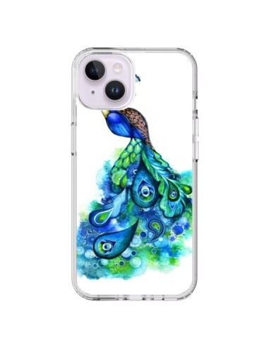 Coque iPhone 14 Plus Paon Multicolore - Annya Kai