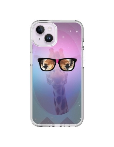 iPhone 14 Plus Case Giraffe Nerd with Glasses - Aurelie Scour