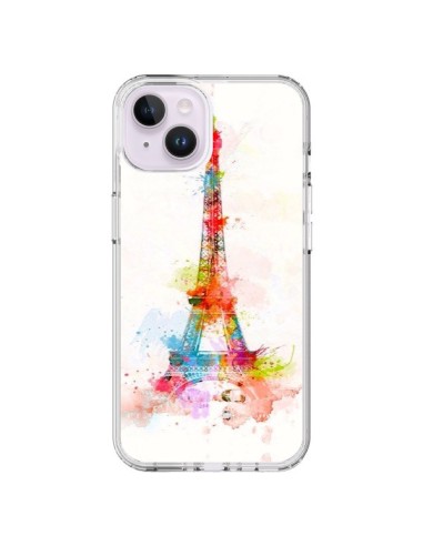 Coque iPhone 14 Plus Paris Tour Eiffel Muticolore - Asano Yamazaki