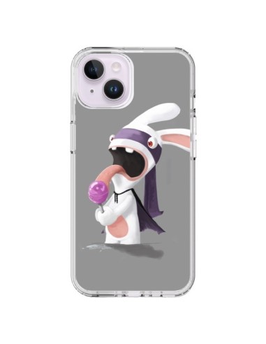 Coque iPhone 14 Plus Lapin Crétin Sucette - Bertrand Carriere