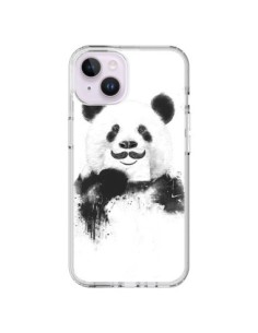 Coque iPhone 14 Plus Funny Panda Moustache Movember -...