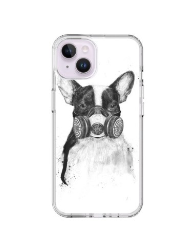 Coque iPhone 14 Plus Tagueur Bulldog Dog Chien Big City Life - Balazs Solti